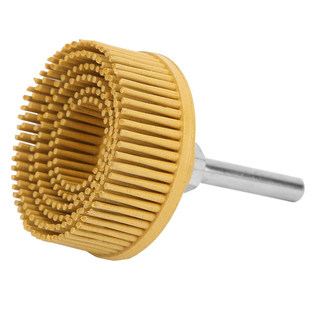 2 Inch Bristle Disc Emery Rubber Abrasive Brush Polishing Grinding Wheel for Burr Rust Removal