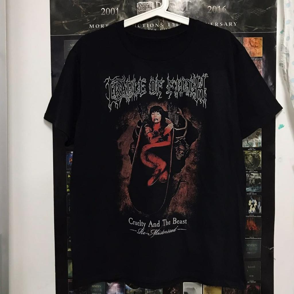 2025 Cradle of Filth Cradle Men's and Women's Summer Loose Cotton Short Sleeve T-Shirt Metal Rock Half Sleeve Popular Oversized