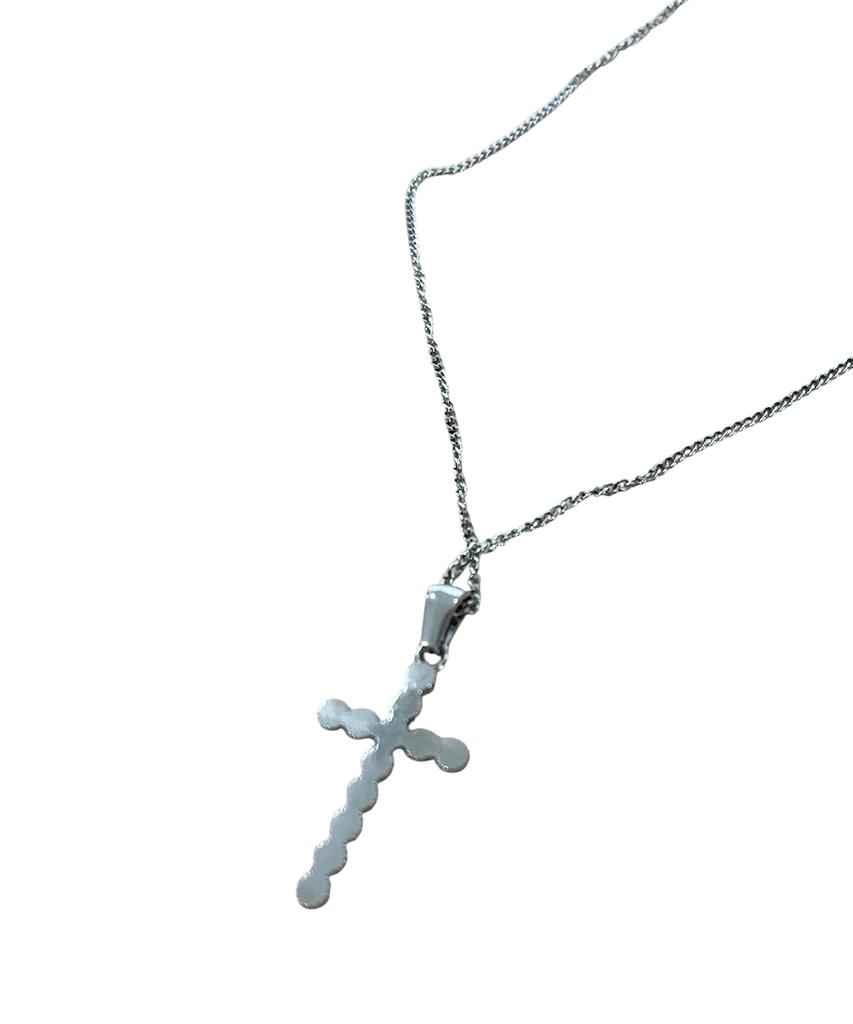 Sk8Er Rock Cubic Cross Thin Chain Necklace ((Striel))