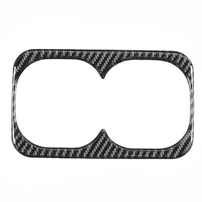Rear Cup Holder Trim Armrest Bottle Storage Carbon Fiber Cover Fit for Mitsubishi Lancer 08‑16