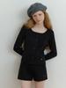 Re L Loe Wool Cardigan (Black)