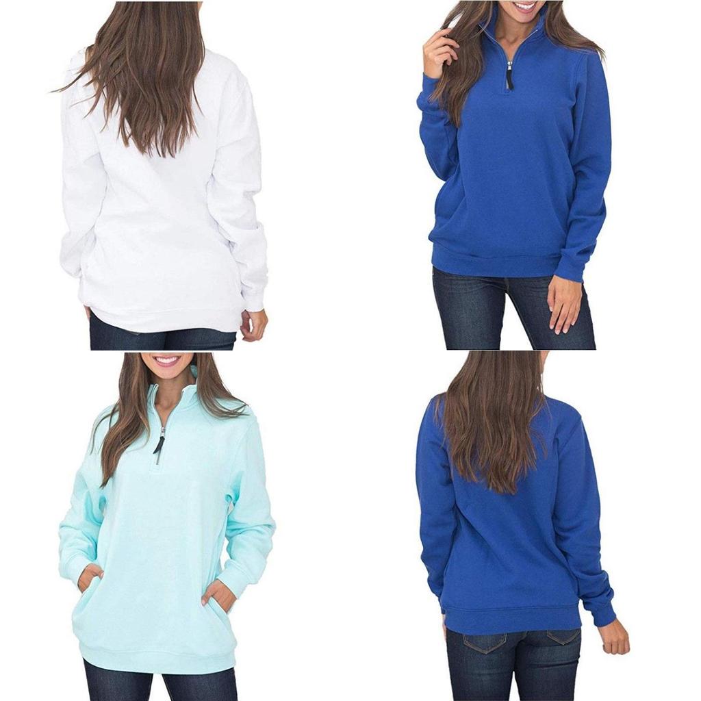Premium Quality Womens Casual Zip Jumper Pullover Hoodies Top For Effortless Style