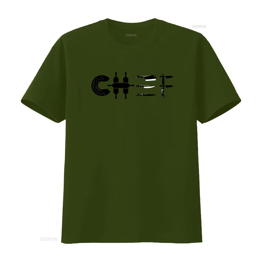 Chef Cooking Knife T Shirt vintage Washed homme graphic Breathable Stylish Slightly Soft Versatile fashion Casual Stretched