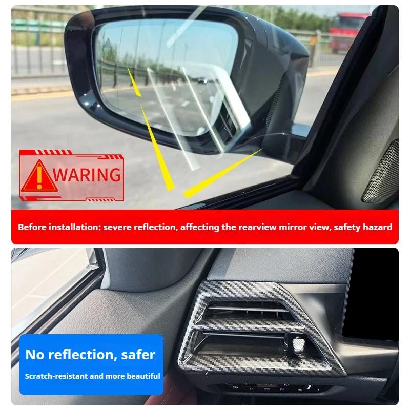 2pcs Carbon Fiber Side Air Conditioning Vent Outlet Cover Trim Sticker For BMW 3 Series G20 2025 Accessories