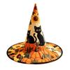 Halloweenský čarodějnický klobouk s 3D digitálním potiskem, Párty kostýmový doplněk