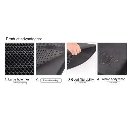 Double Layer Honeycomb Cat Litter Trapper Mat Pet Dog Pad Cushion Rug