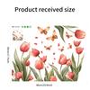 Tulip Butterfly Flowers Wall Stickers for Kids Room Nursery Kindergarten Classroom Wall Decoration Skirting Board Design
