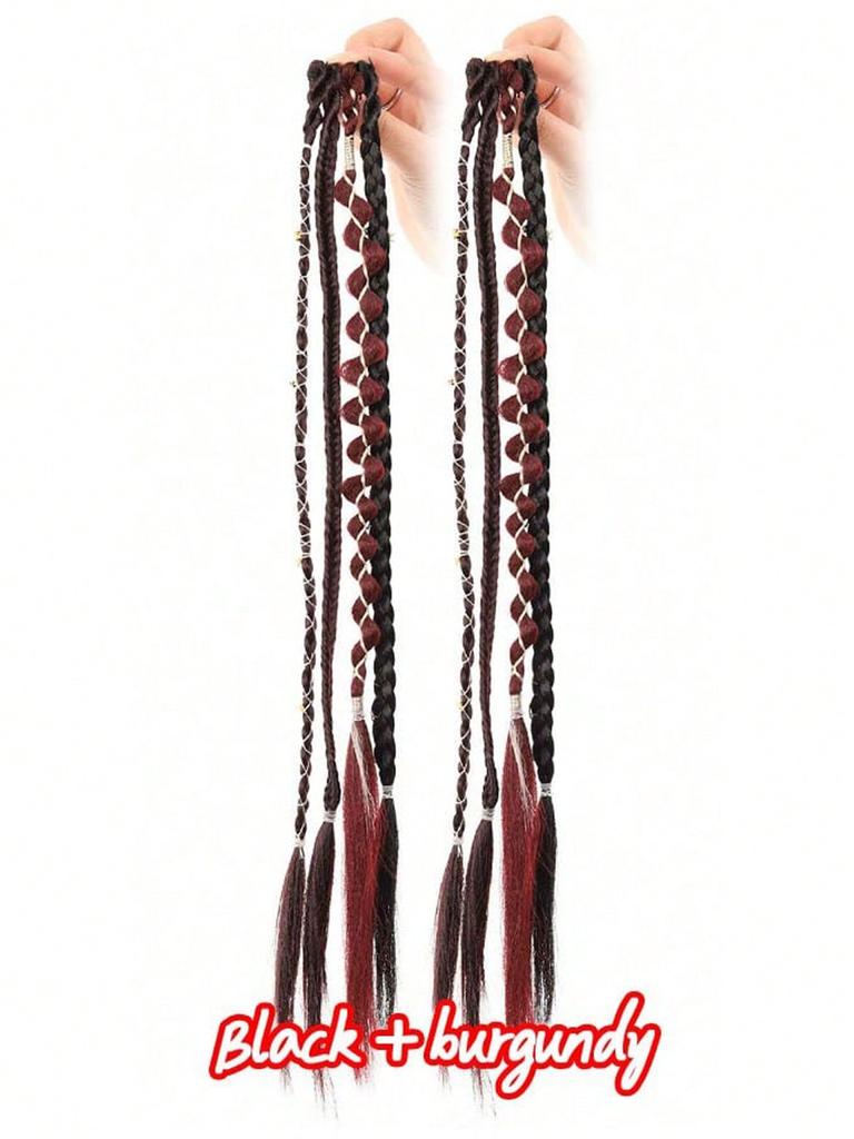 2Pcs Long Braid Hairpiece Clip In Hair Extensions