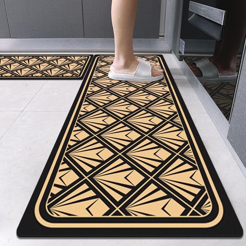 

Wabi Wind Flower Kitchen Floor Mat Household Dirt-Resistant Wear-Resistant Water-Absorbing Easy To Take Care Of Diatom Mud Floor Mat Non-Slip Foot Mat 50*80cm