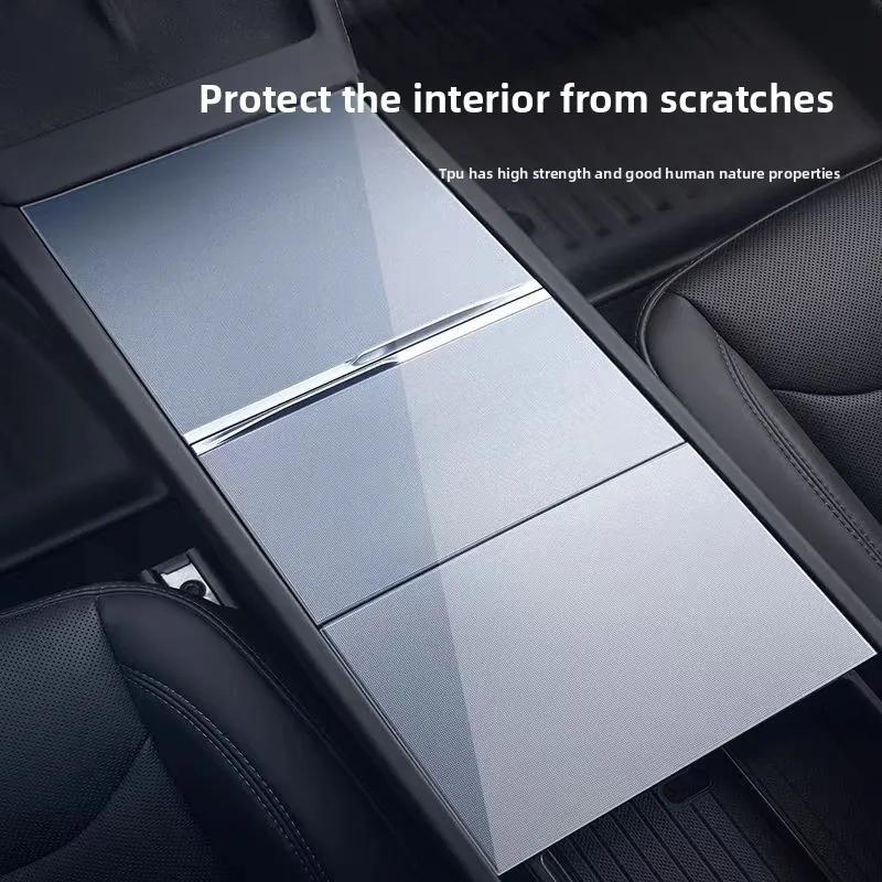 TPU Anti-scratch Protective Film Center Console Sticker for Model Y Juniper Model 3 Highland 2026 Easy Install Quality