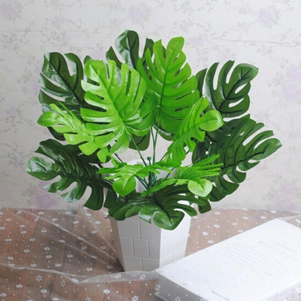 12Pcs Künstliche Pflanze Farn Schildkröte Blätter Kunststoff Seide