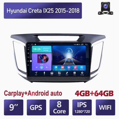 10palcový Android Carplay pro Hyundai Creta Ix25 2015-2018 autorádio Multimediální přehrávač videa GPS navigace WIFI 4+64GB