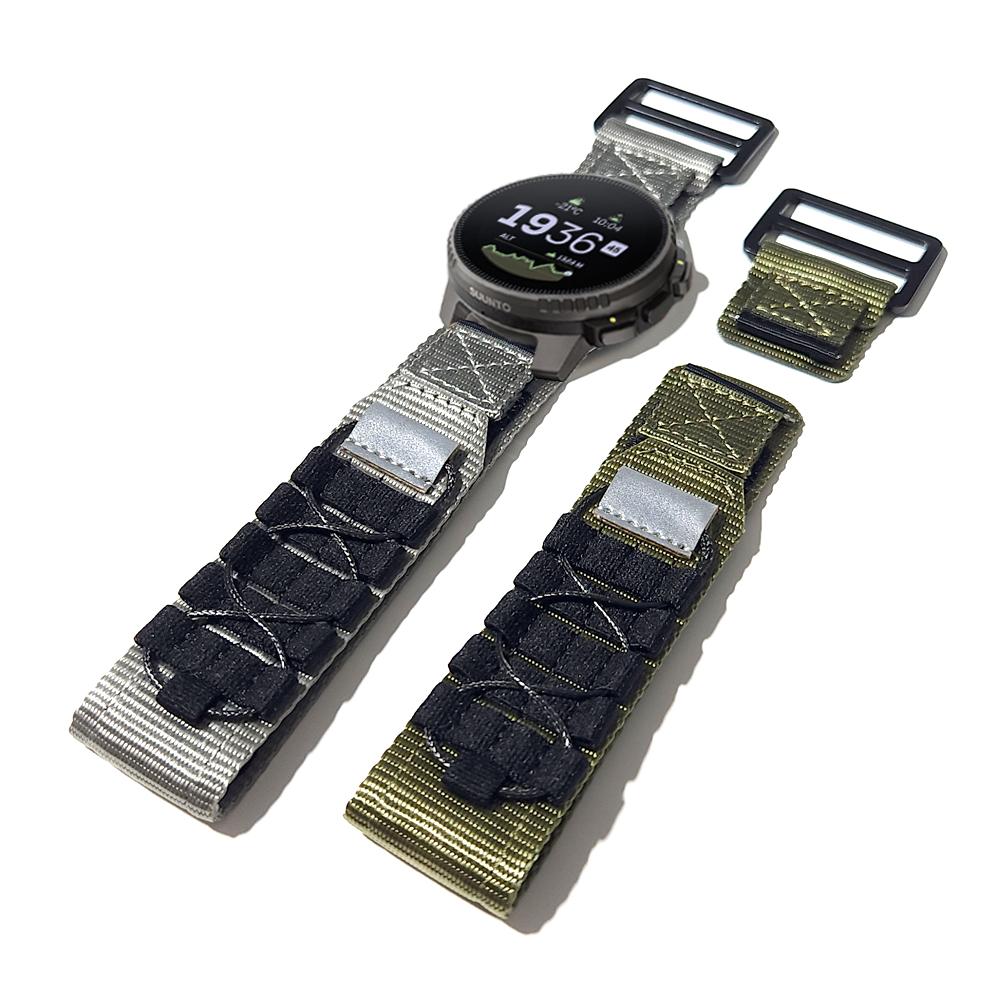 Tactical Nylon Braided Sport Band For Suunto Vertical / Suunto 9 Peak Pro / 5 Peak 22mm Woven Loop Strap Replacement Wristband