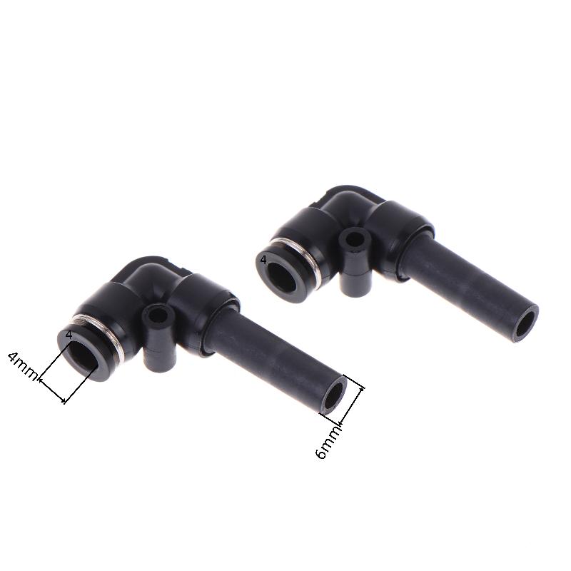 2/10 Stück Plj 4/6/8/10mm Pneumatischer Schnellsteck-Reduzierer Plj8-6/6-6mm Stange Pneumatisches Durchgangs-Winkelstück-Stangenverbinder