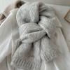 Alpaca Wool Scarf Women's Winter New Wool Blend Trendy Student High-end Knitting