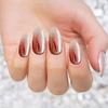 24x/Box Autumn Winter False Nail Almond Shaped Press On Nail Sparkling Full Cover Stick On Nail Manicures Supplies