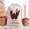 Personalized Name Gift Bag Merry Christmas Santa Sack Kids Present Santa Stocking Drawstring Bag Christmas Decoration Item Gift
