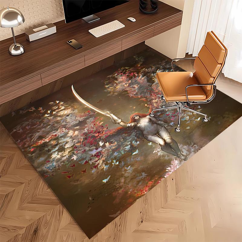 Game E-ELDEN R-RING Print Area Rug - Soft,Washable Non-Slip Indoor Mat,Living Room,Home Office Decorative Rug