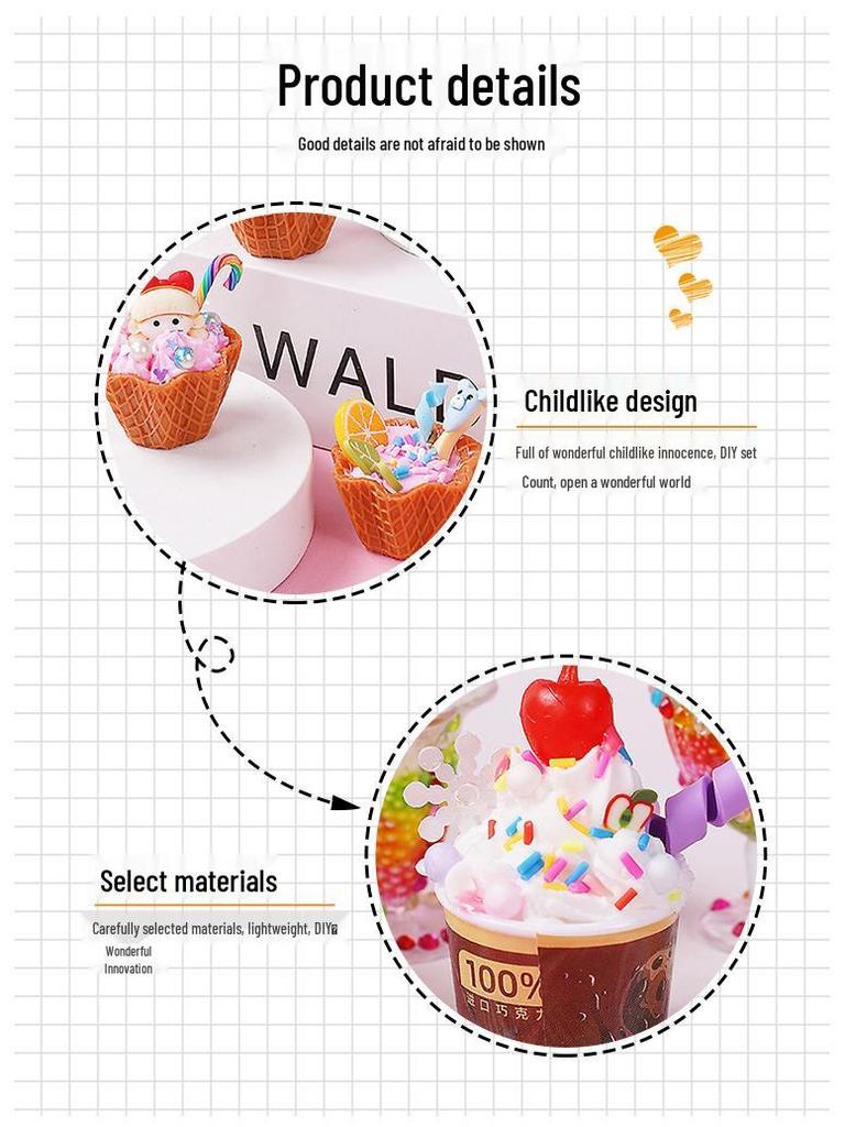 DIY Ice Cream Making Kit for Kids - Toy Food & Cake Simulation