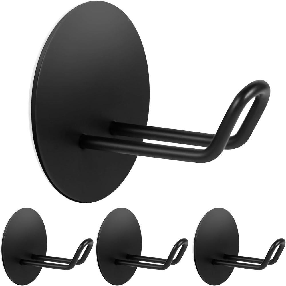 

4pcs Black Wall Decor Stainless Steel Wall Hanger High Quality Robe Hook Home