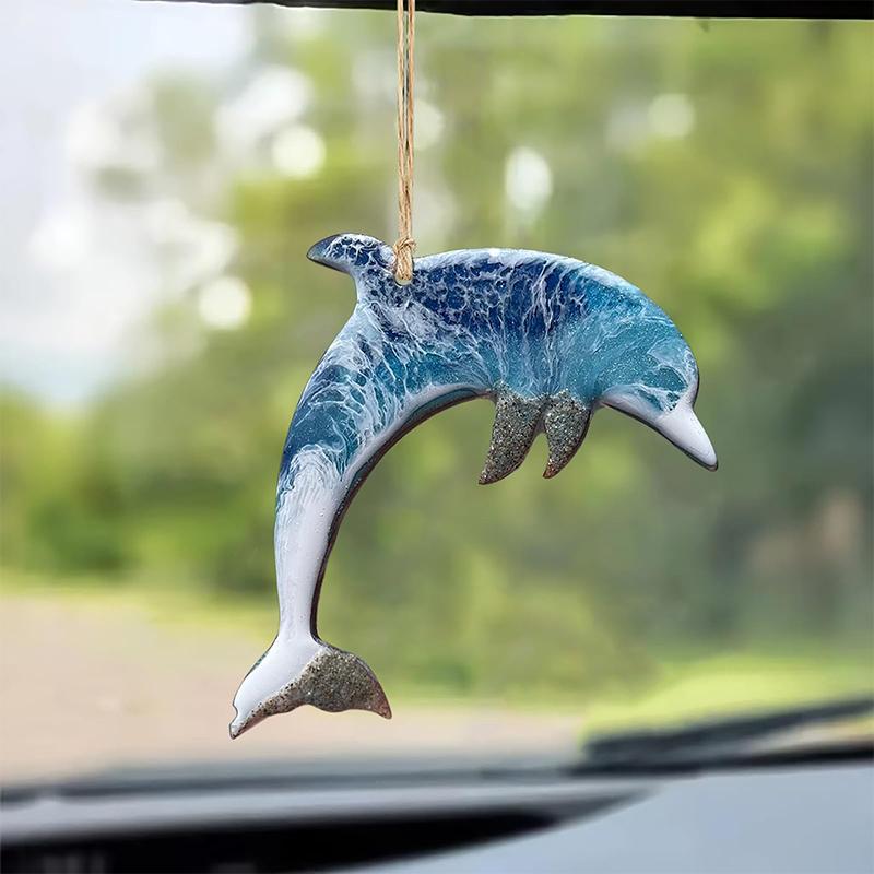 Vasariniai Jūros Tema Ornamentai Ryškūs Vandenyno Įžado Pakabinami Papuošimai Mieli Akriliniai Jūros Gyvūnai Kalėdų Eglutei Paplūdimio Tema