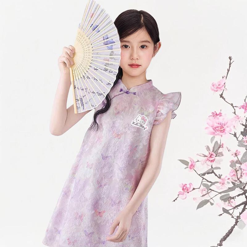 Hello Kitty Girls  Summer Chinese Style Qipao Dress 120