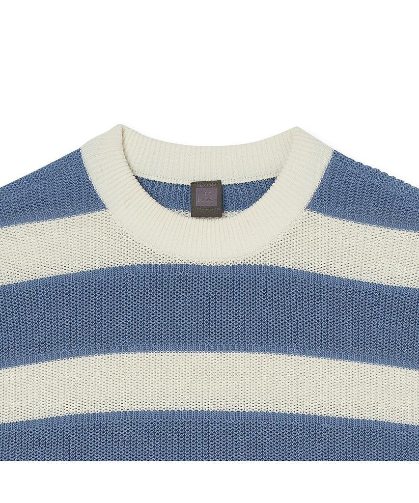 IOLO Striped Crew Neck_Blue