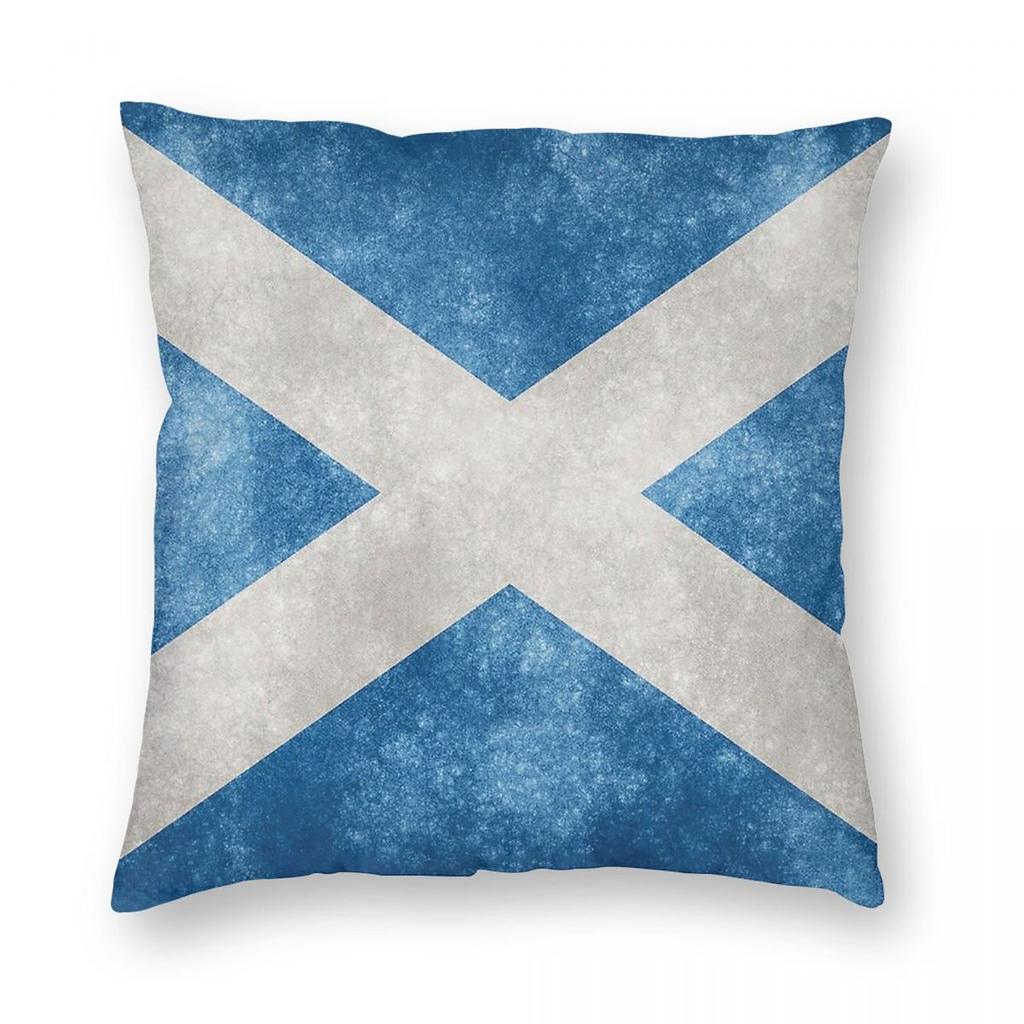 Flag Of Scotland Pillowcase Polyester Linen Velvet Printed Zip Decor Throw Pillow Case Bed Cushion Cover