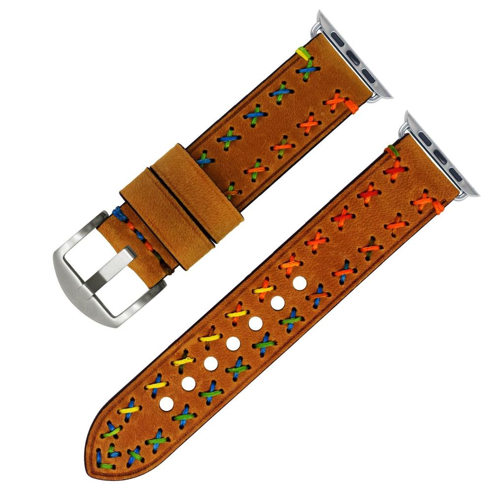 Applicable Apple Applewatch Strap Iwatch8/7/6/Se Leather Top Strap Men And Women