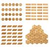 24/48PCS DIY Dollhouse Floor Tiles 1/12 Scale Miniature Floor Board Gift Wood Grain Floor  Dollhouse