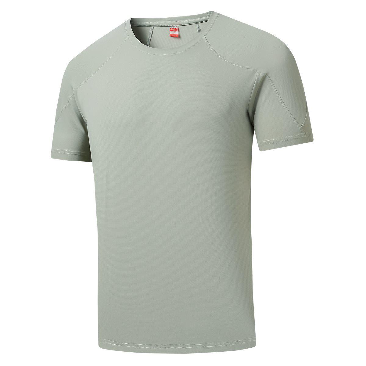 

Summer Ice Silk Short Sleeve Sports Tee, Round Neck 5XL