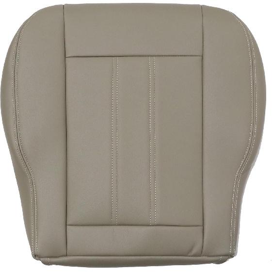 GXARTS Non-Perforated Driver Side Bottom Replacement Leather Seat Cover Tan Compatible with Chrysler Town & Country 2008 2009 2010 2011 2012 2013