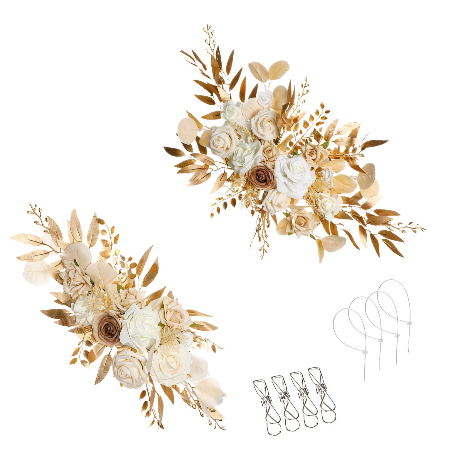 

2pcs Cloth Stunning Wedding Arch er Set No Wilting Or Fading Easy Assembly Welcome Card er