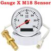 85MM Tachometer with Red Backlight 3000RPM Tacho Gauge Hourmeter Gauge M16 M18 Tacho Sensor For Marine Boat Car Truck 9-32V
