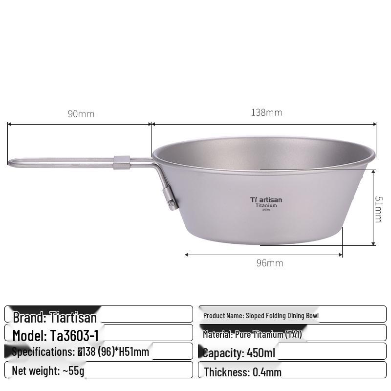 Titanium Sherpa Bowl: Portable Outdoor Camping Tableware