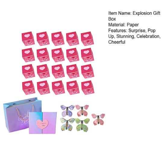 Explosion Gift Box for Money Valentine's Day Pop-Up Cash Money Holder DIY Folding Bounce Box for Valentine's Day Birthday Anniversary