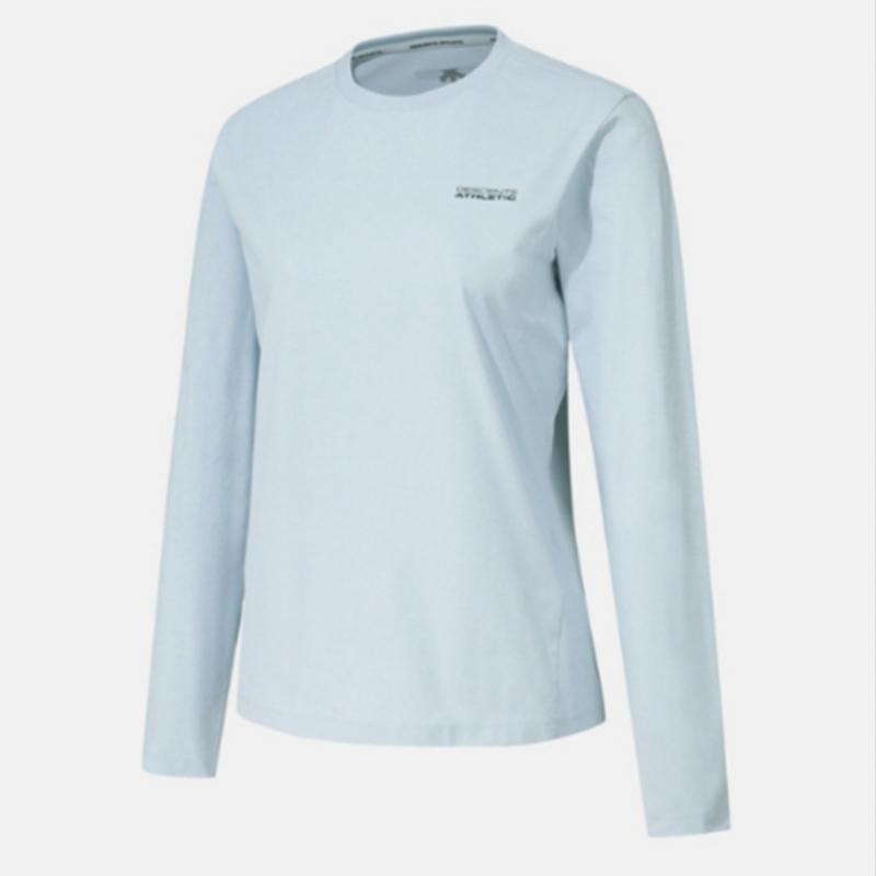 DescenT Training Regular FiT Long Sleeve T shirT B1 sq123TTl11 Blk Sky whT