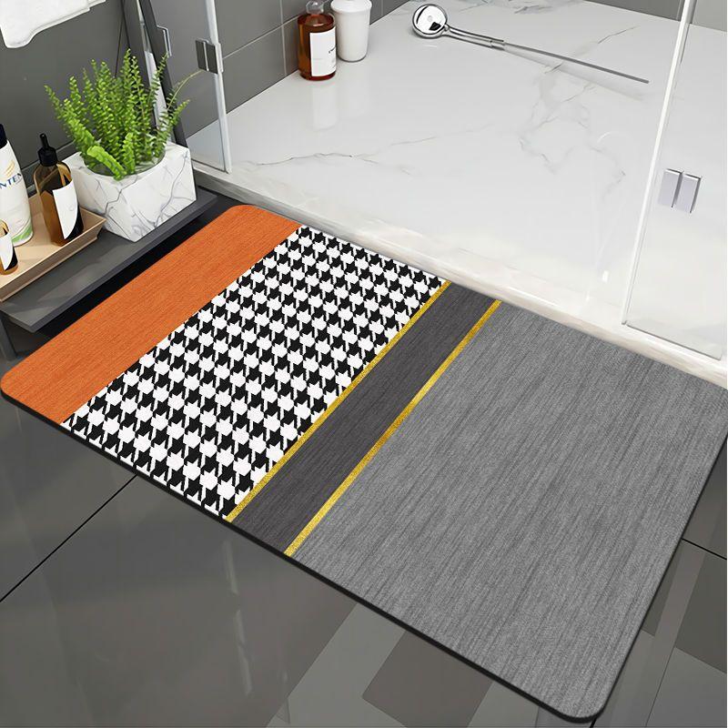 Diatom Mud Bathroom, Bathroom Entrance, Kitchen Floor Mat, Anti Slip, Absorbent, Wear-resistant, Quick Drying Mat