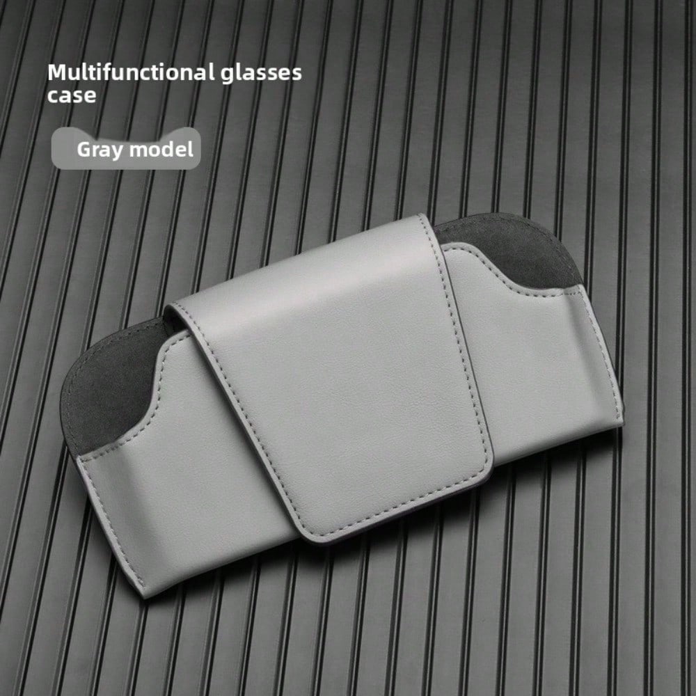 Multifunctional Car Glasses Clip Car Glasses Holder Leather Car Sun Visor Storage Box Car Sunglasses Clip Card Clip