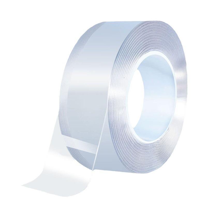 Nano Akrylowa Taśma Dwustronna Wodoodporna - Przezroczysta, Niepozostawiająca śladów, Odporna na wysokie temperatury, Wielokrotnego użytku, Zmywalna, Magiczny klej TikTok.