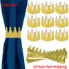 50Pc/Set Gold Crown Paper Napkin Rings Golden Crowns Napkin Ring Holders Wedding Napkin Band  Kitchen Dining Table Party Decoration