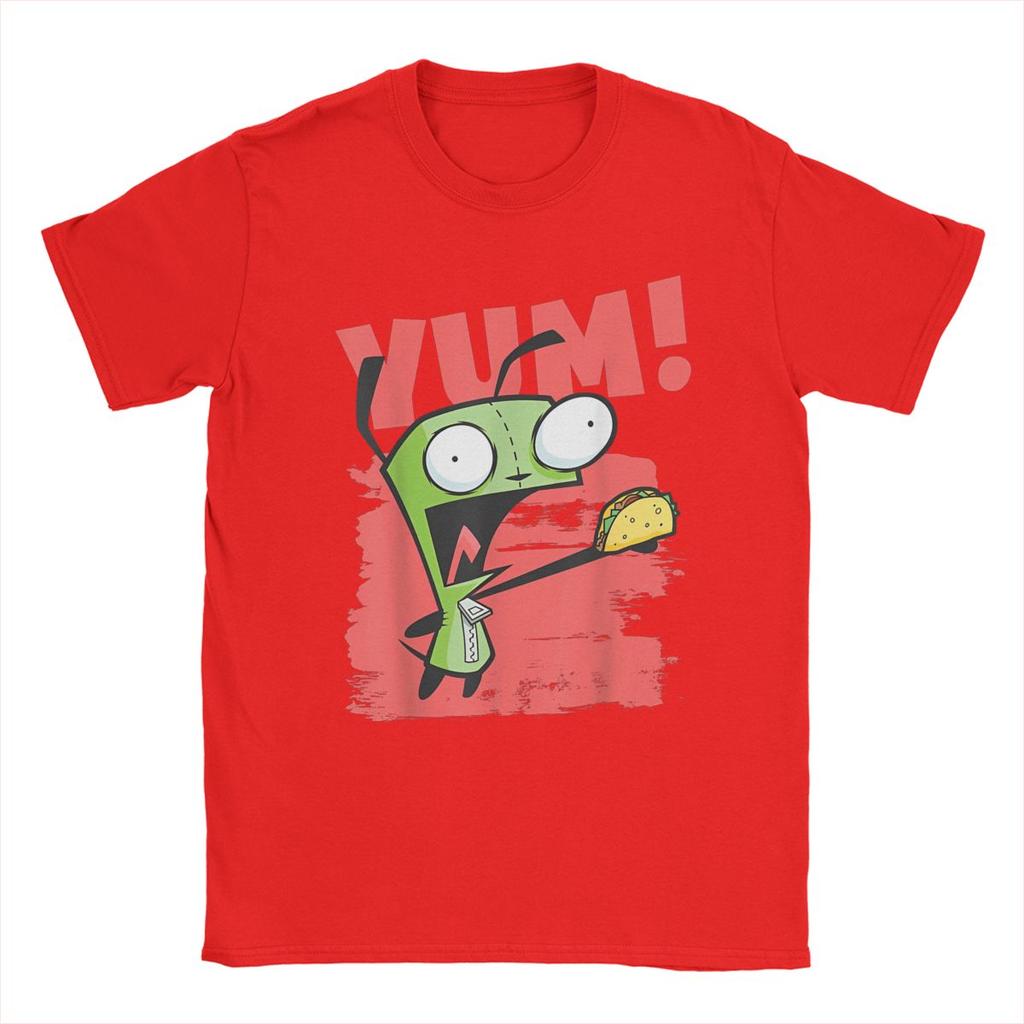 Invader Zim Gir Screaming Yum Men T Shirts Funny Tee Shirt Short Sleeve Round Neck T-Shirts 100% Cotton Gift Idea Tops