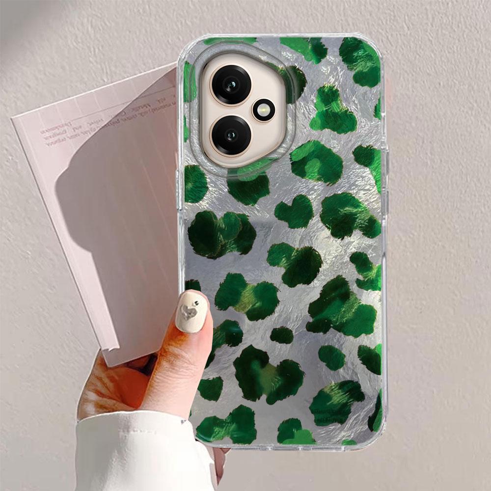 

Розово-зеленый леопардовый чехол для телефона Honor 400 200 90 Smart Pro Magic7 6 5 70 Lite X9a X9c X9b X8b X8a X8c X7c X7b X6c X6 TPU чехол Honor X6C белый