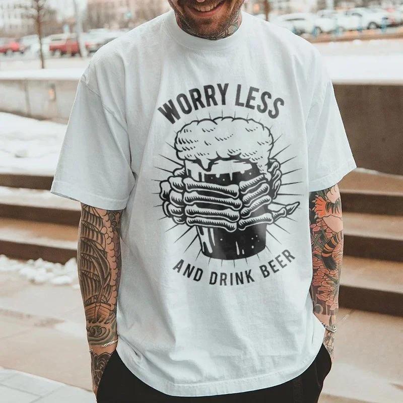 Men Clothing Heavy Metal Rock Skull Graphic Tshirts Grunge Punk Gothic Short-sleev Tops Male Oversized Tees Camiseta Hombre