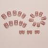 24 Pcs Glossy Full Cover False Nail Elegant Stick On Nail French Tip Press On Nail Reusable Artificial Acrylic Nail