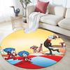 The Cat in the Hat Round Area Rug,Carpet Rug for Living Room Bedroom Sofa Playroom Decor,Non-slip Floor Mat