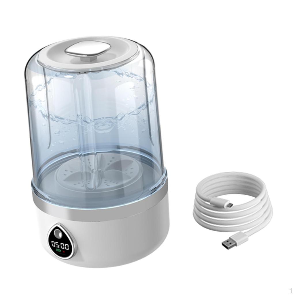 Mini Washing Machine 2 Wash Modes Compact Cleaning Laundry Washer LED Display, for Underwear Small