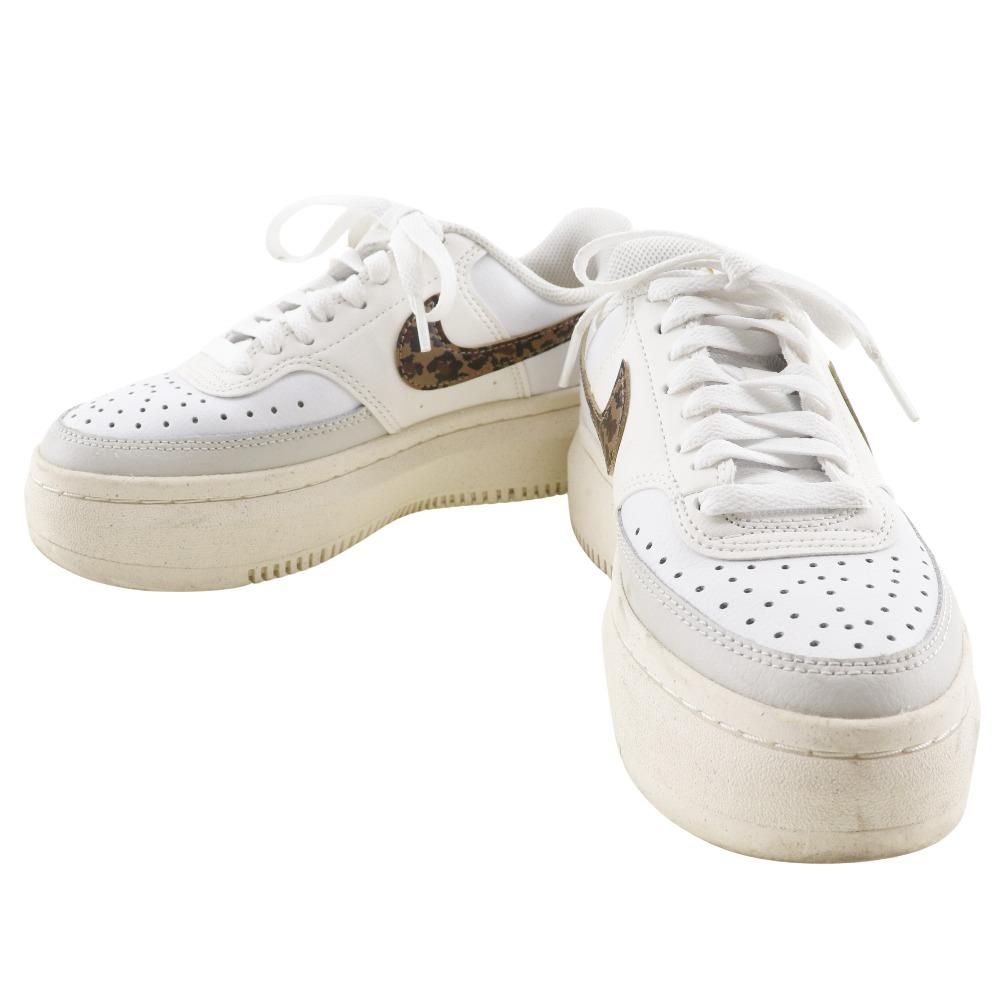 Nike Court Vision Alta Sneakers DO2791-100 Leopard White Synthetic leather/leather/Synthetic Fiber Leopard Women Used