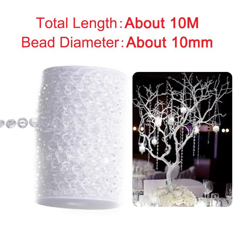 5-30M Crystal Beads Roll Acrylic Beads Roll Crystal Garland Beads Curtain Wedding Decoration DIY Party Decoration Home Ornaments