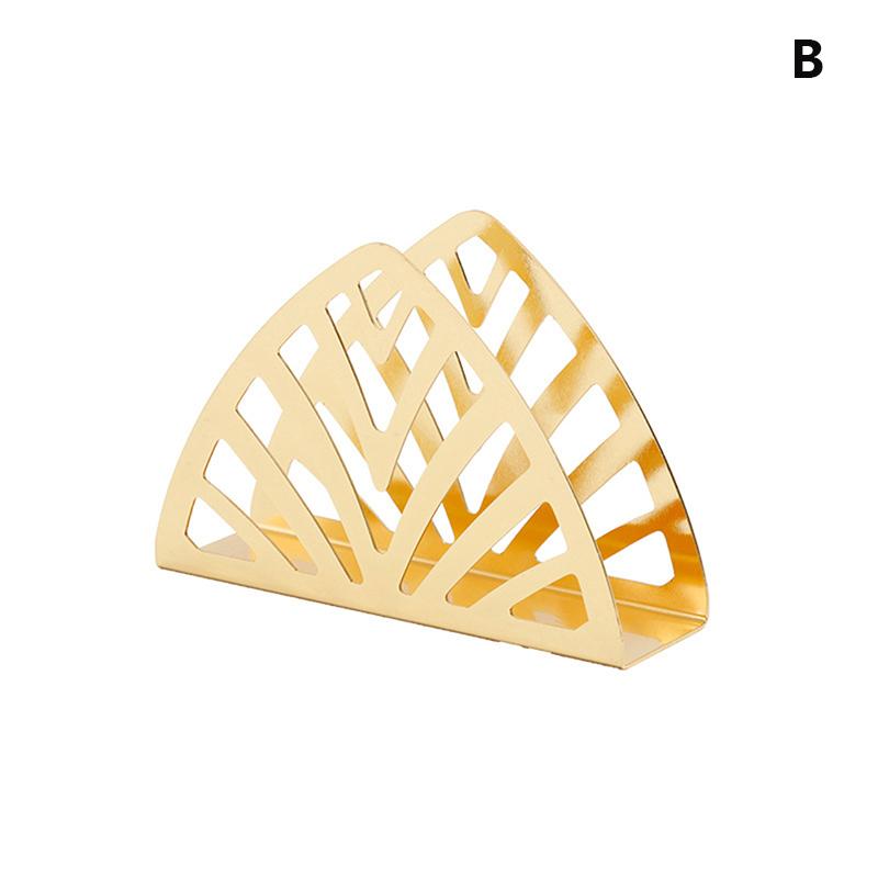 Gullbelagt Firkantet Serviett Holder i Rustfritt Stål, Håndkleholder, Kreativ Serviett